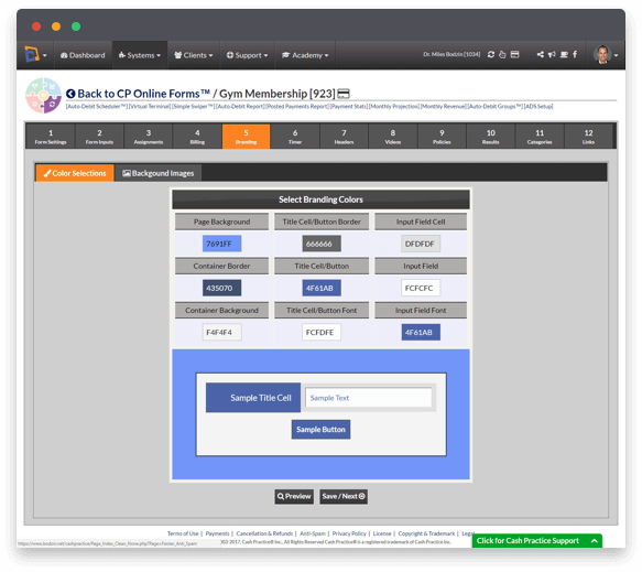 Cash Practice Lead Pages - Customize the look and feel of your forms