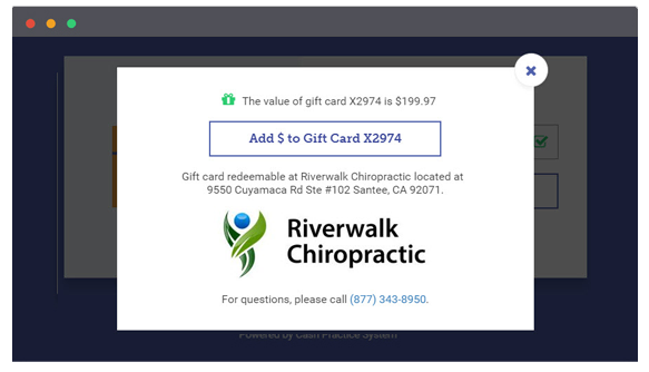 MyGiftCardValue.com - Cash Practice Systems - Gift Card Program