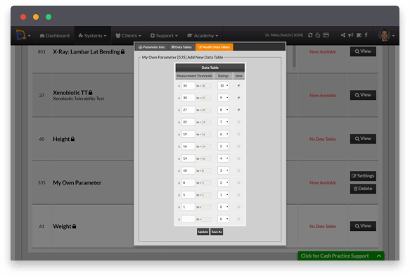 Customize your reports by adding your own biomaker tests | Cash Practice Systems