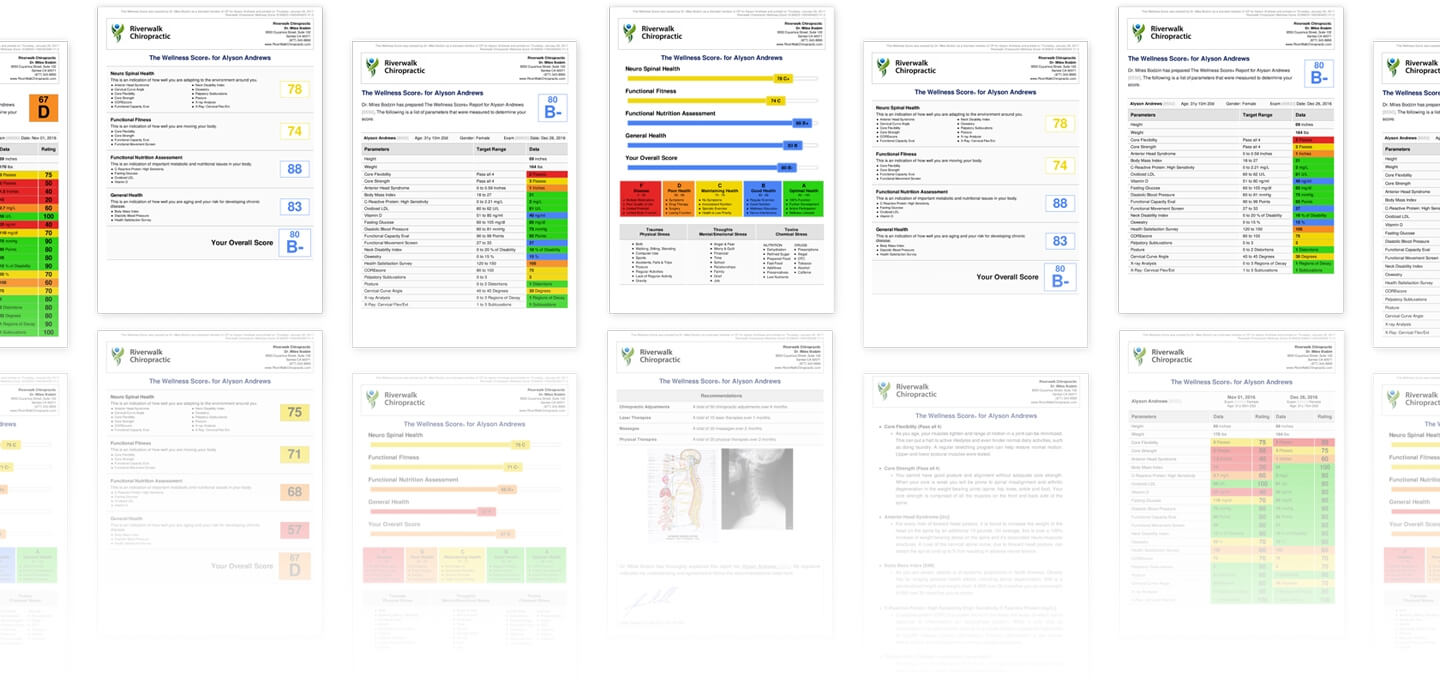 The Wellness Score report can be customized to your liking | Cash Practice Systems